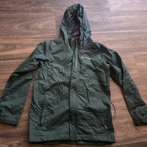 Columbia Men's Hooded Raincoat - Forest Green